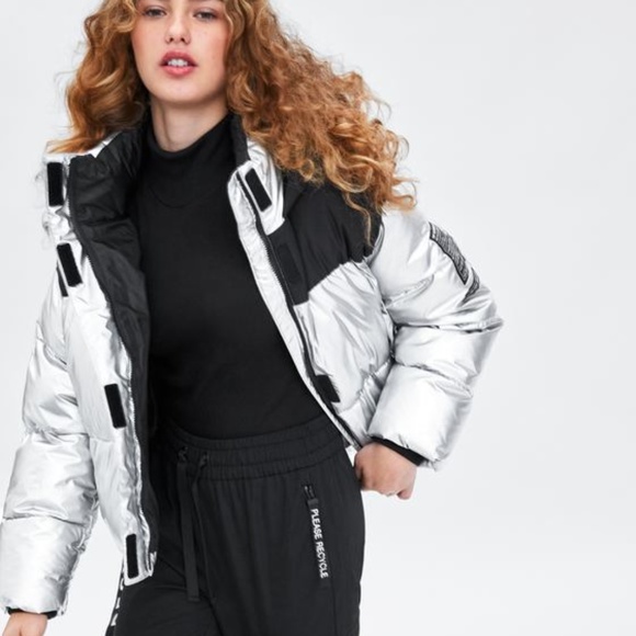 recycled capsule puffer jacket